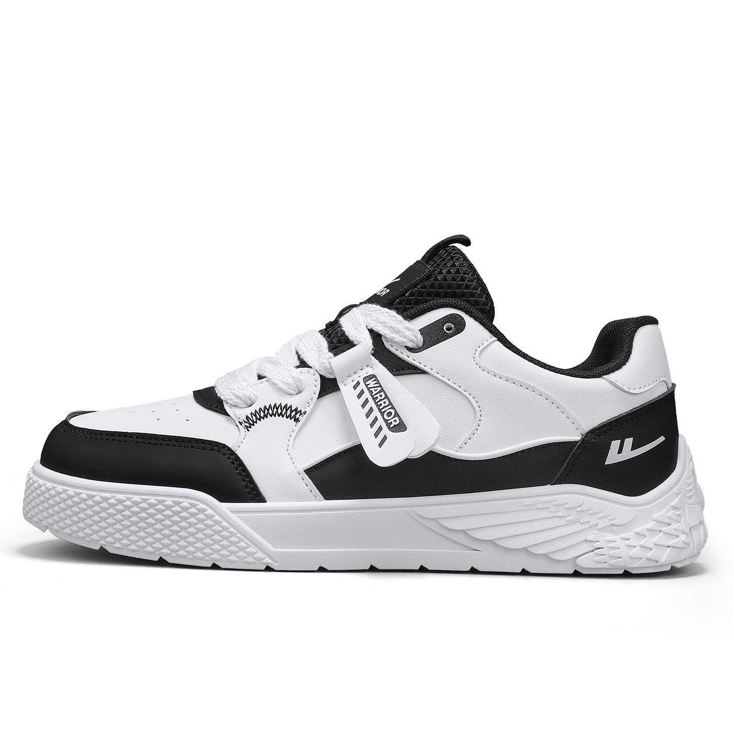 

Мужские низкие скейтбордские кроссовки Abrasion Resistant Lightweight Height Increasing WARRIOR, бежевый черный