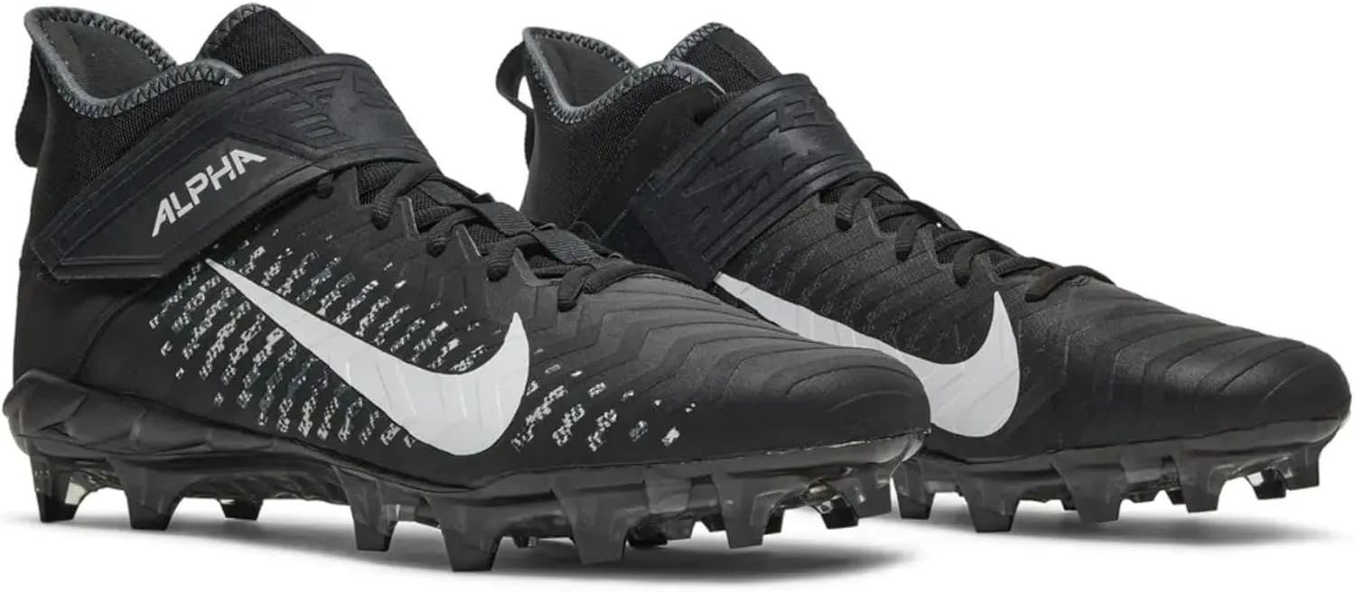 Футбольные бутсы Nike Men's Alpha Menace Pro 2 D - черный/белый, размер 7M US, черный/белый/серый — фото 2