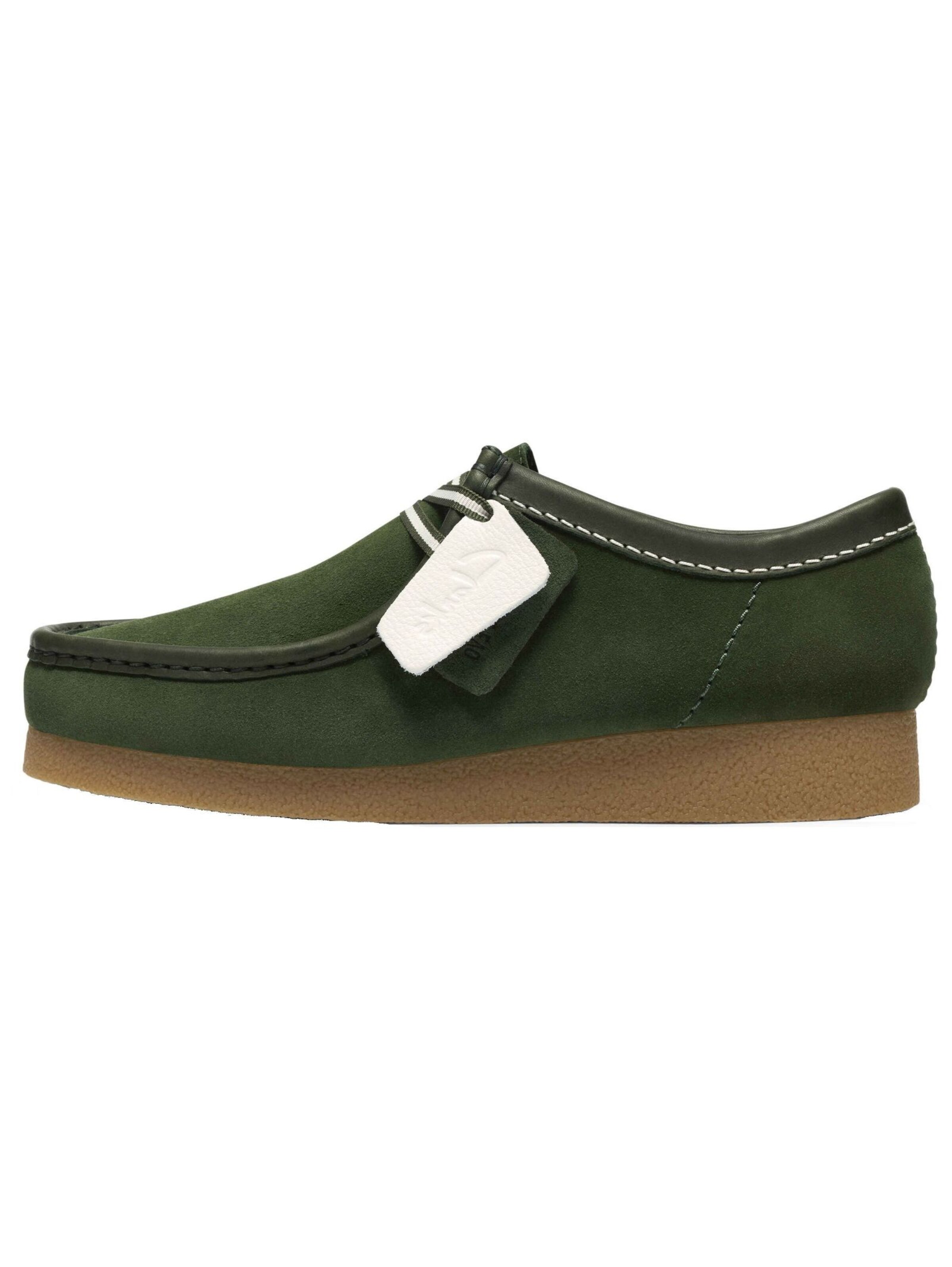 CLARKS Туфли на шнуровке в темно-зеленом цвете — фото 2