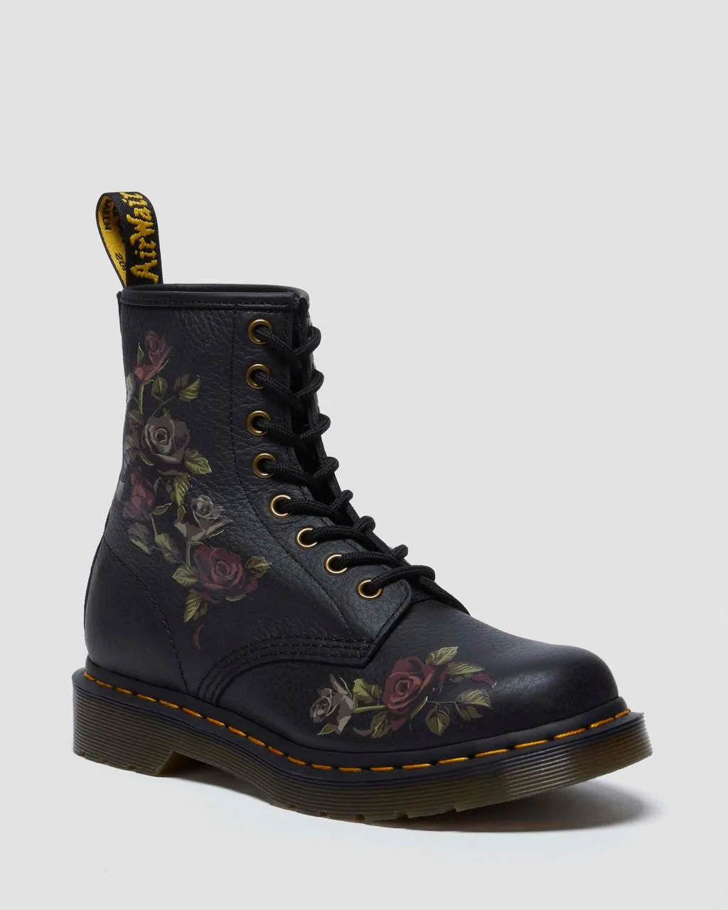 

Женские ботинки на шнуровке Dr. Martens 1460 Decayed Roses, черный