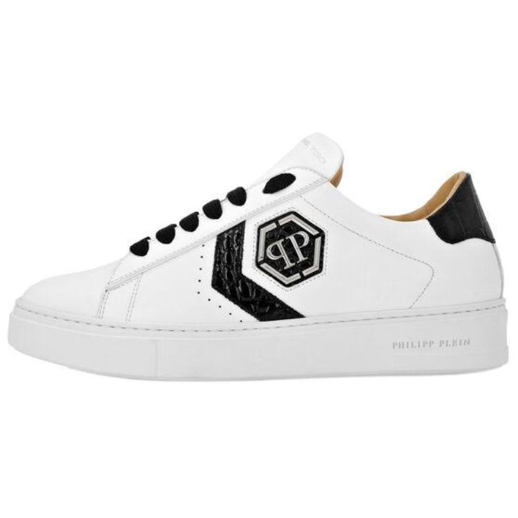 

Кроссовки для скейтбординга Hexagon Cow Leather Low top Unisex белые PHILIPP PLEIN, белый
