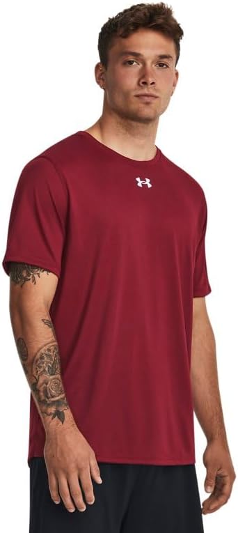 

Мужская свободная футболка с коротким рукавом Under Armour Team Tech Cardinal, Cardinal/White, Белый, Мужская свободная футболка с коротким рукавом Under Armour Team Tech Cardinal, Cardinal/White