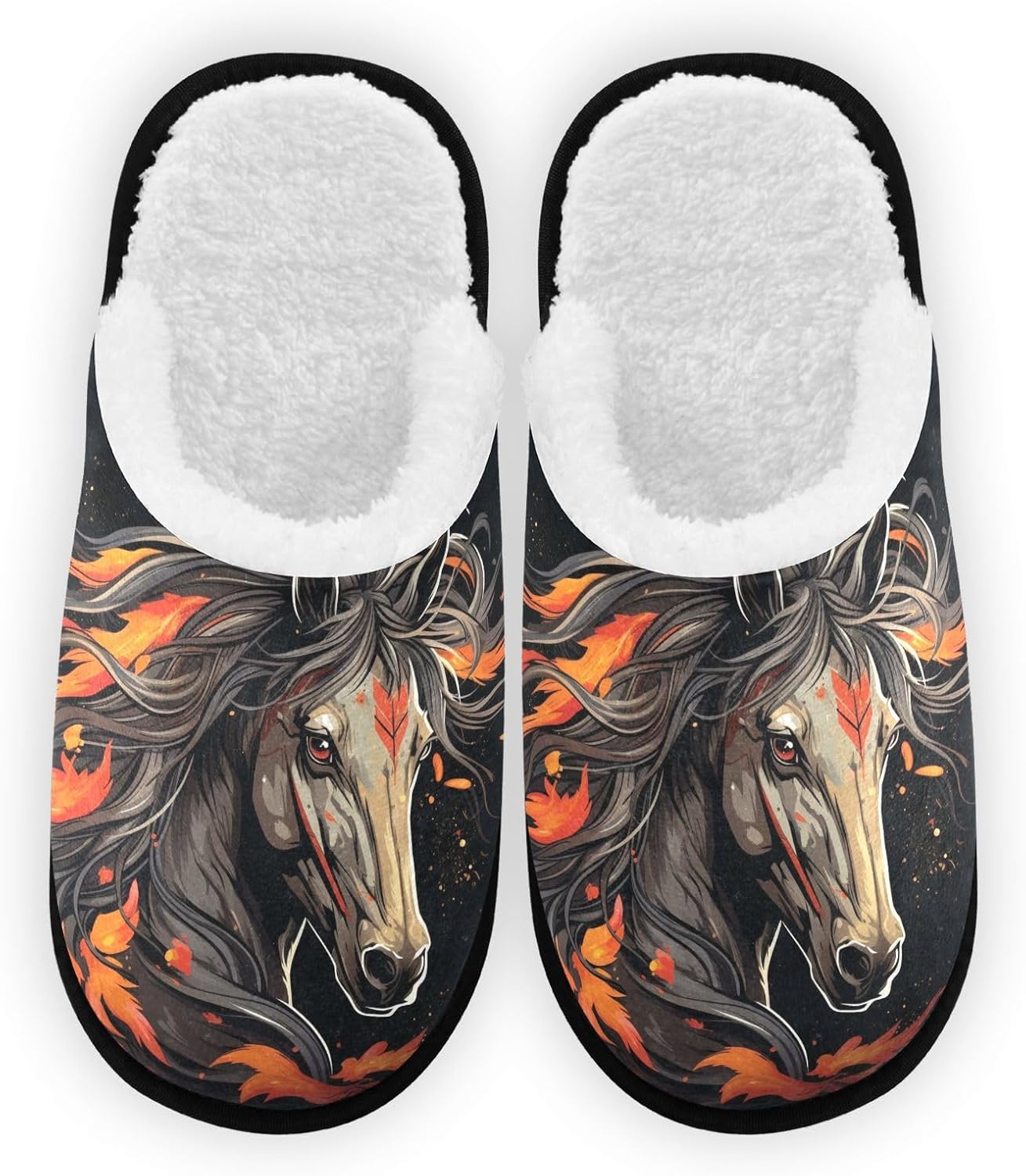 

Мягкие тапочки FENOCHE в форме лошади для женщин и мужчин, теплые и удобные, для путешествий и спа, с нескользящей подошвой для дома, Multicolor
