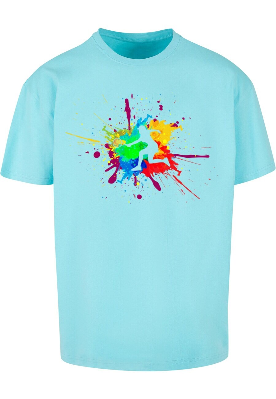 

Футболка Merchcode COLOR SPLASH PLAYER, цвет Aqua