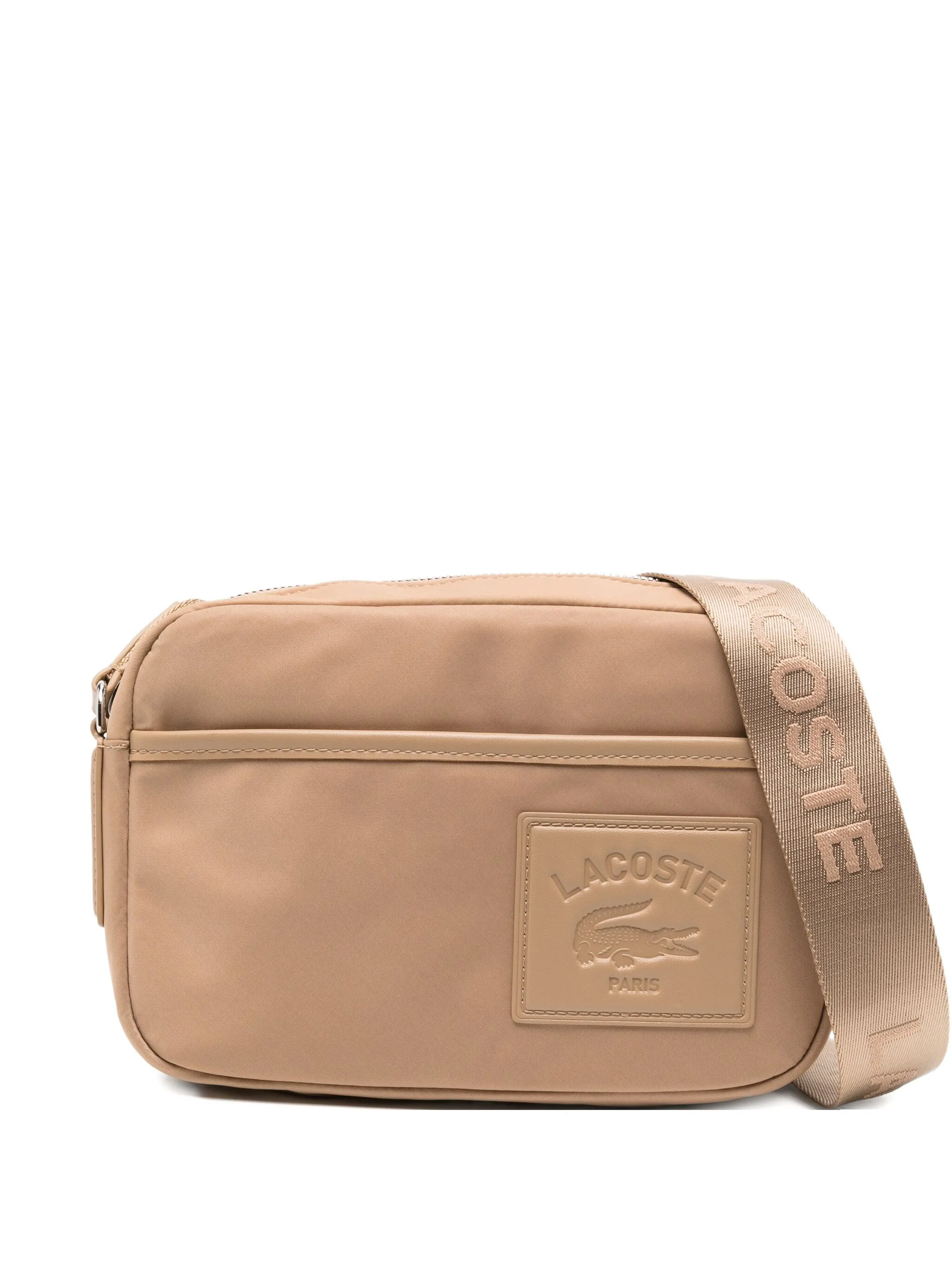 

Сумка-сэтчел с логотипом Lacoste, бежевый