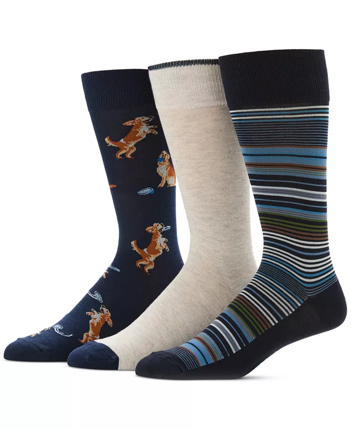 

Мужские носки 3 шт смешанные принты Perry Ellis Portfolio, мультиколор