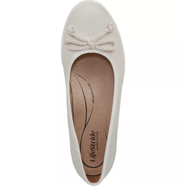 Балетки Maura для женщин из искусственной кожи на плоской подошве Lifestride, цвет white faux leather — фото 4