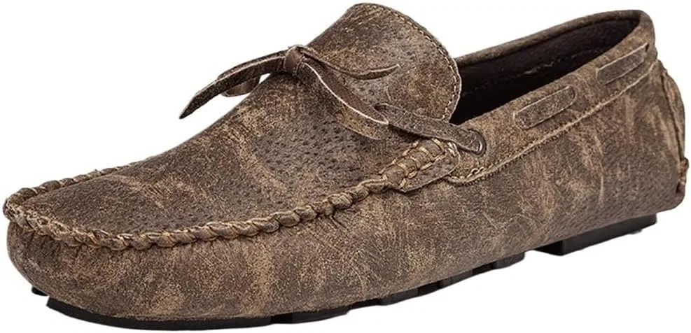 Мокасины мужские Leather Shoes, коричневый UOPYNE