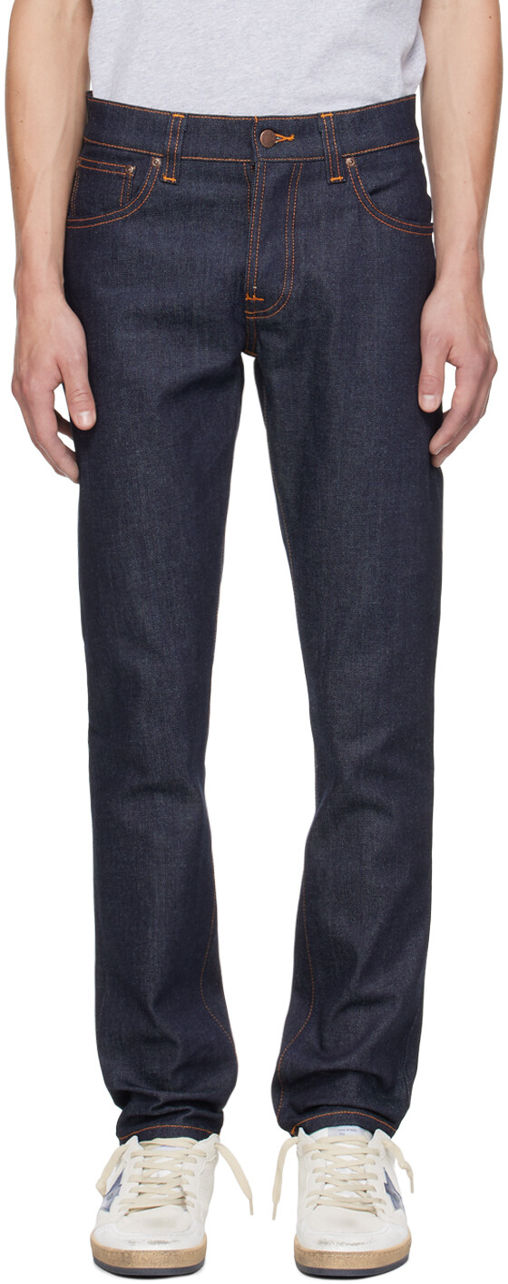 

Джинсы Grim Tim цвета индиго Nudie Jeans, Dry true navy