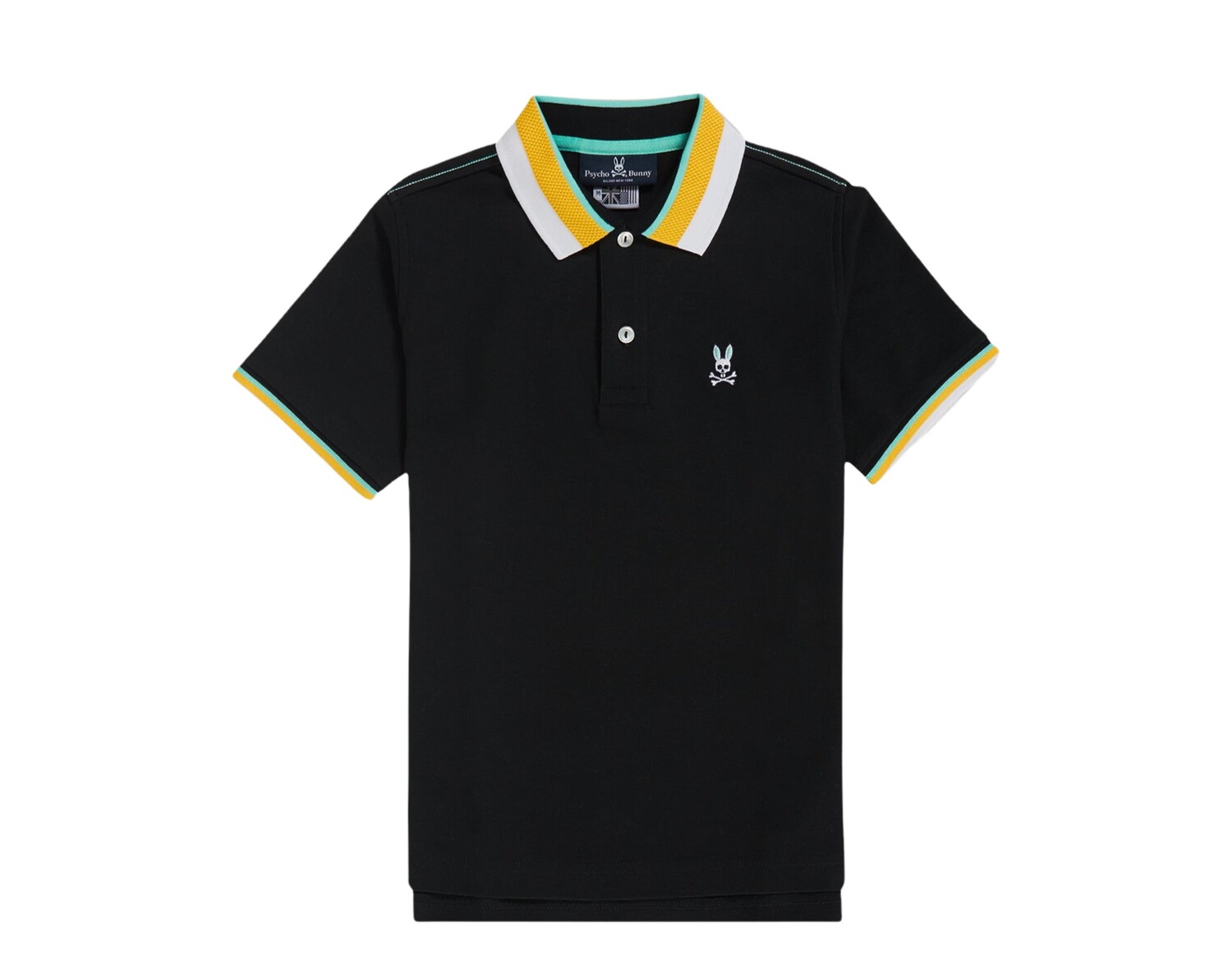 

Черная детская рубашка-поло Psycho Bunny Oliver с неоновым краем B0K102S1PC-BLK, черный