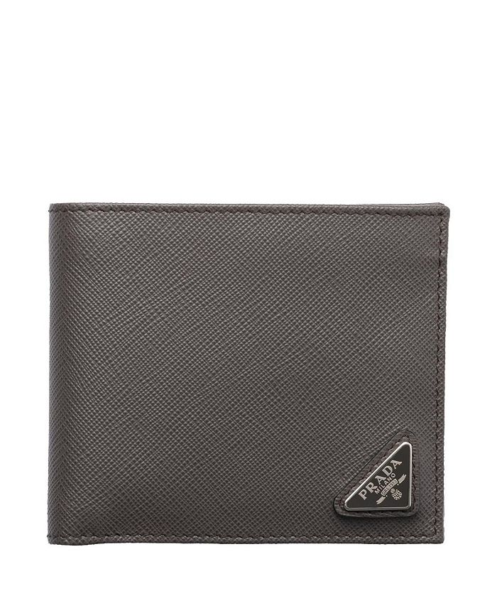 

Кошелёк из сафьяновой кожи с монетницей Prada, серый