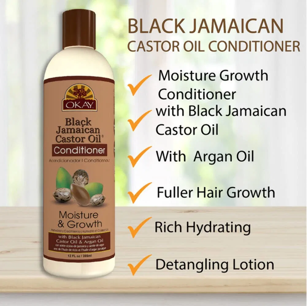 Кондиционер Okay Jamaican Castor Oil Moisture Growth, 355 мл Okay — фото 4