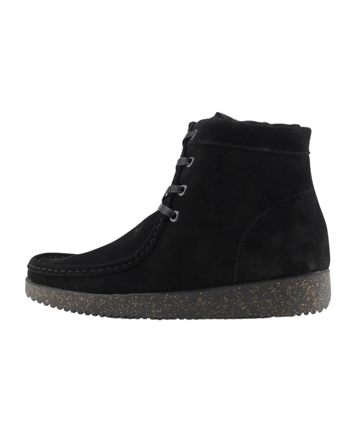 Замшевые ботинки на теплой подкладке с подкладкой из овчины. Nature Footwear, черный