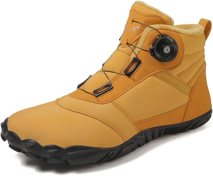 

Мужские зимние ботинки для снега водонепроницаемые зимние спортивные с меховой подкладкой, теплые, удобные, противоскользящие для прогулок и походов на улице Soft Time Toy, желтый