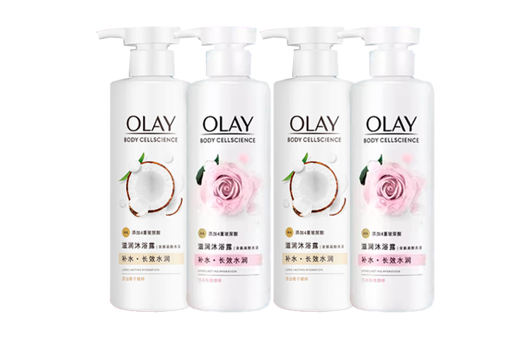 Набор гелей для душа Olay Body Cellscience Кокос и Роза, 530 г + 530 г — фото 2