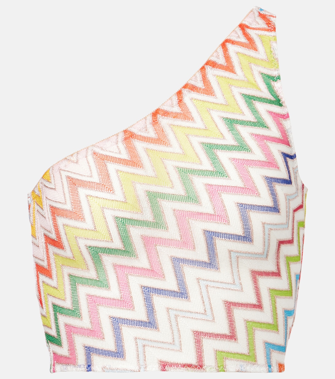 

Ламе топ с асимметричным вырезом Zigzag Missoni, Multicolor With White Base
