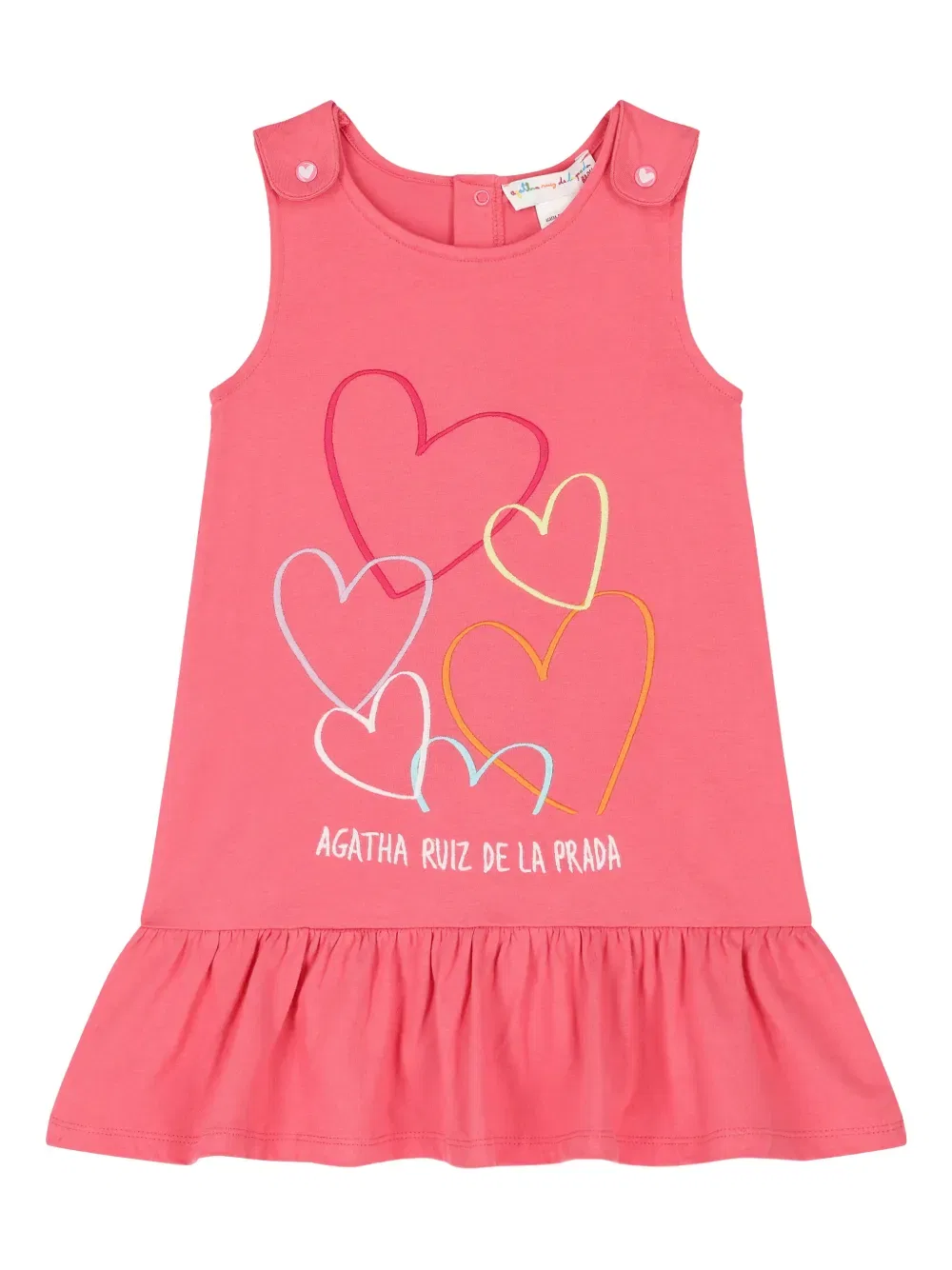 Розовое платье с вышивкой в виде сердечек Agatha Ruiz De La Prada