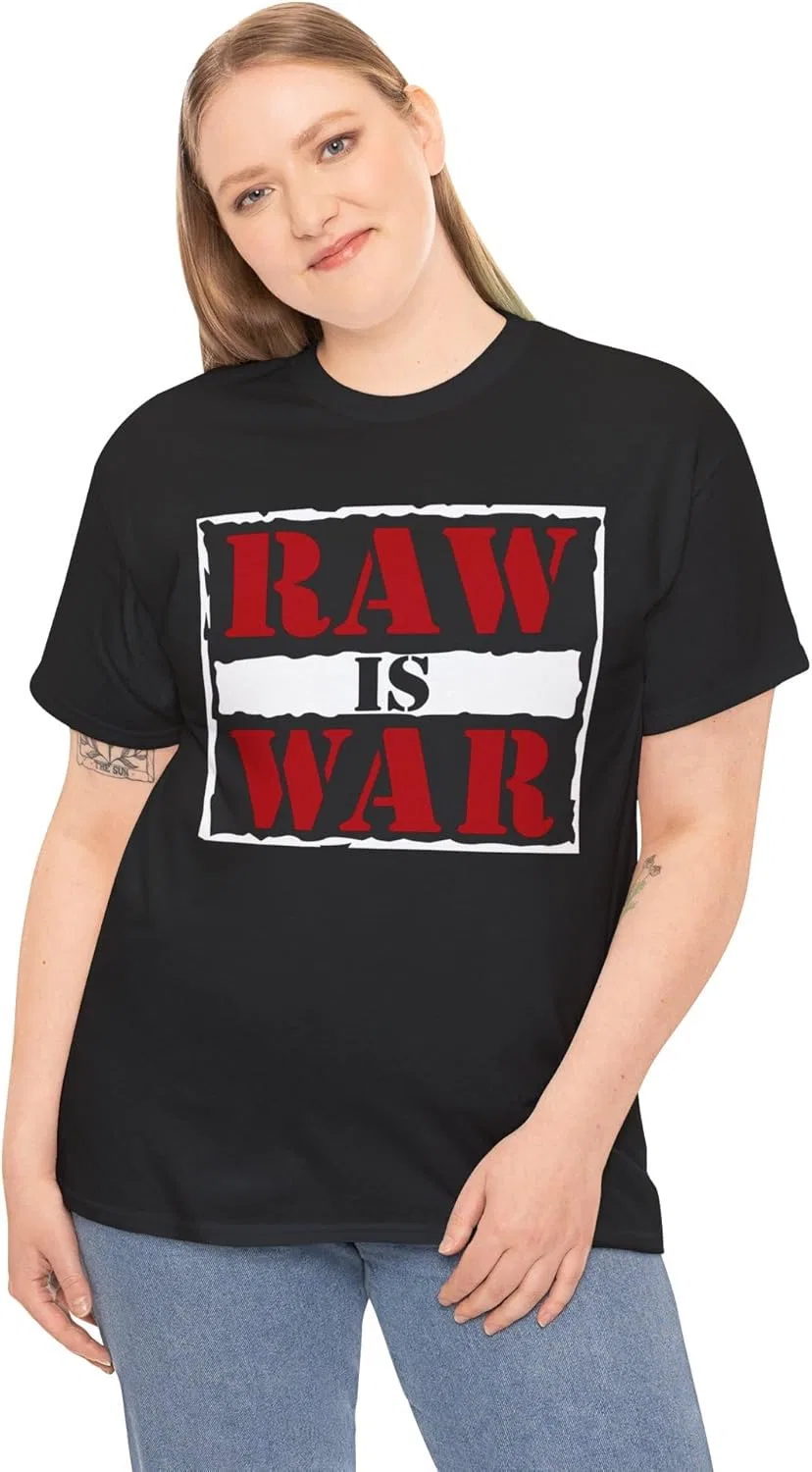 Футболка Raw is War, профессиональный рестлинг, эпоха Attitude Era 90-х, винтажный рестлинг, подарок для взрослого — фото 3