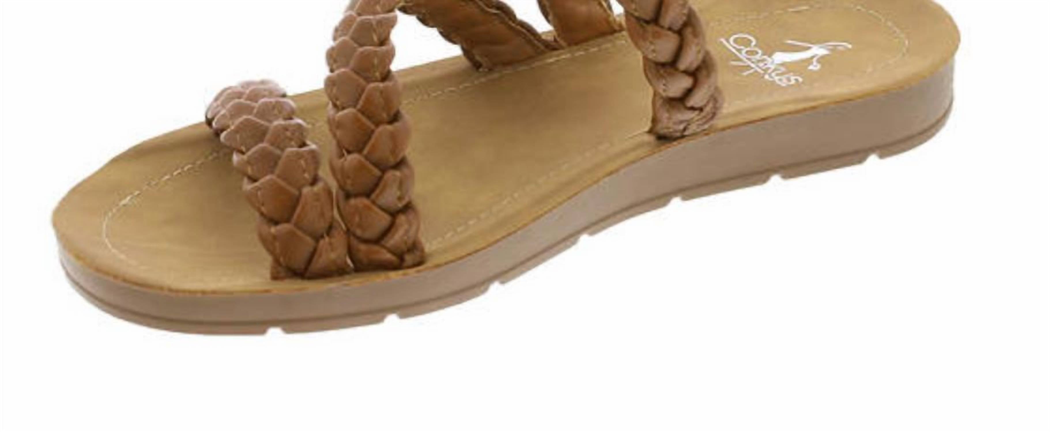 Женские сандалии Twist N Shout в коньячном цвете Corkys Footwear, цвет cognac — фото 2