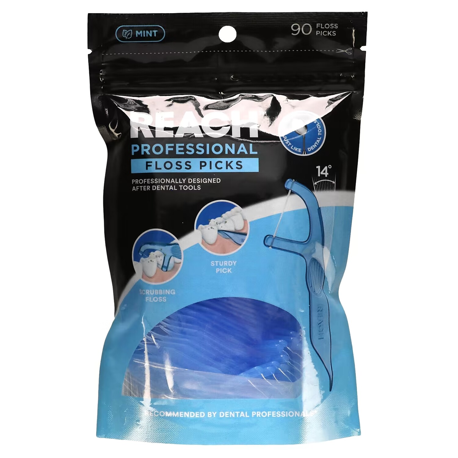 

Набор флоссов с мятным вкусом Professional Floss Picks, 90 шт