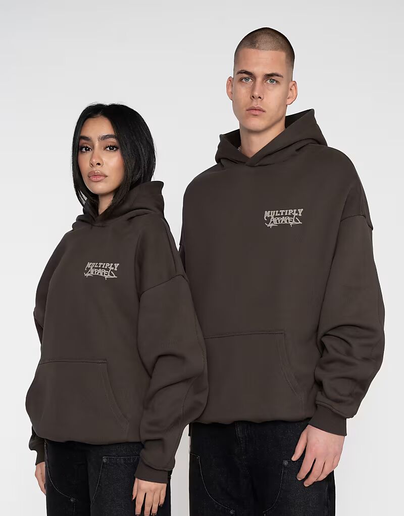 

Multiply Apparel - Scholar - Толстовка большого размера в цвете «турецкий кофе»