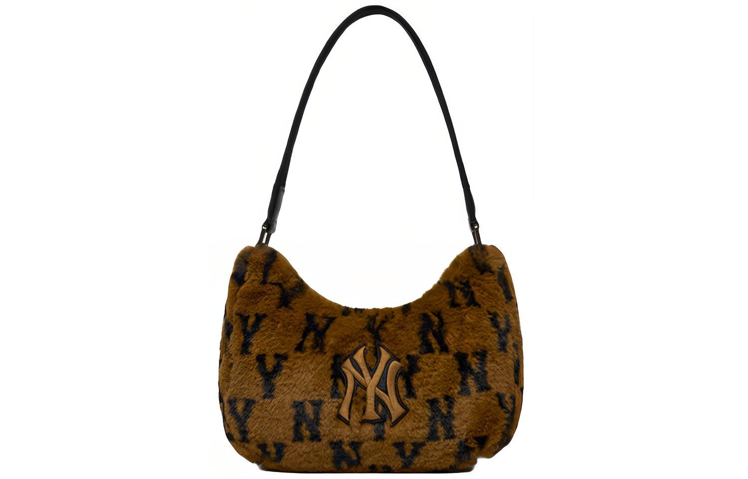 

Коллекция Monogram Сумка-кошелек из флиса из ягненка, Сумка через плечо, Классическая женская сумка Цвет кофе MLB
