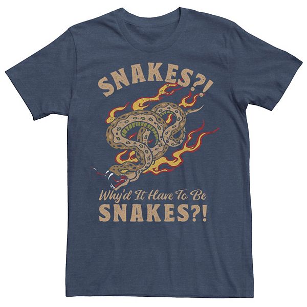

Футболка Big & Tall Indiana Jones Raiders of the Lost Ark с принтом "Why'd it have to be snakes" Licensed Character