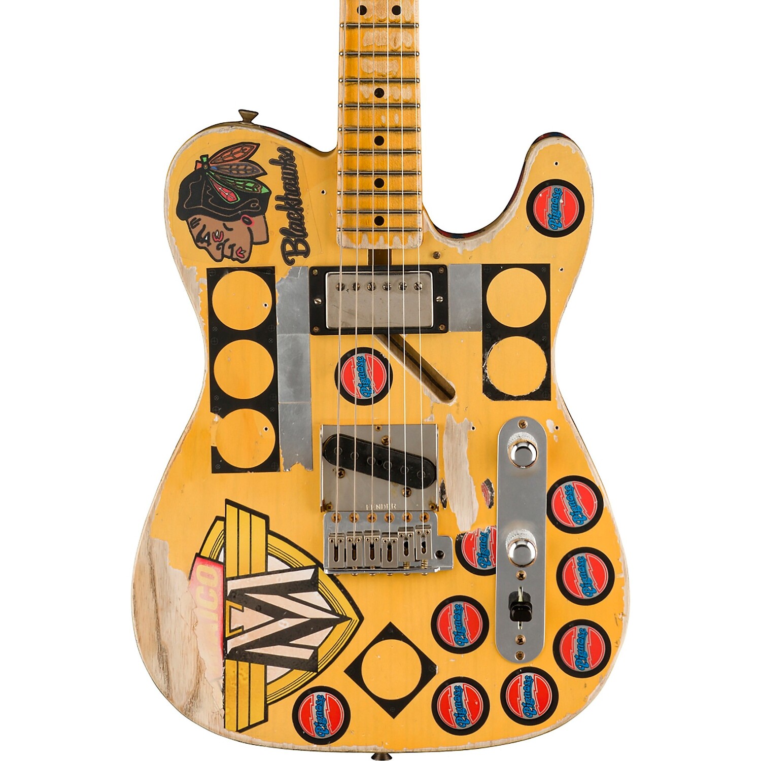 

Fender Custom Shop Limited Edition Terry Kath Telecaster Электрогитара, созданная Деннисом Галушкой в ​​винтажном белом цвете