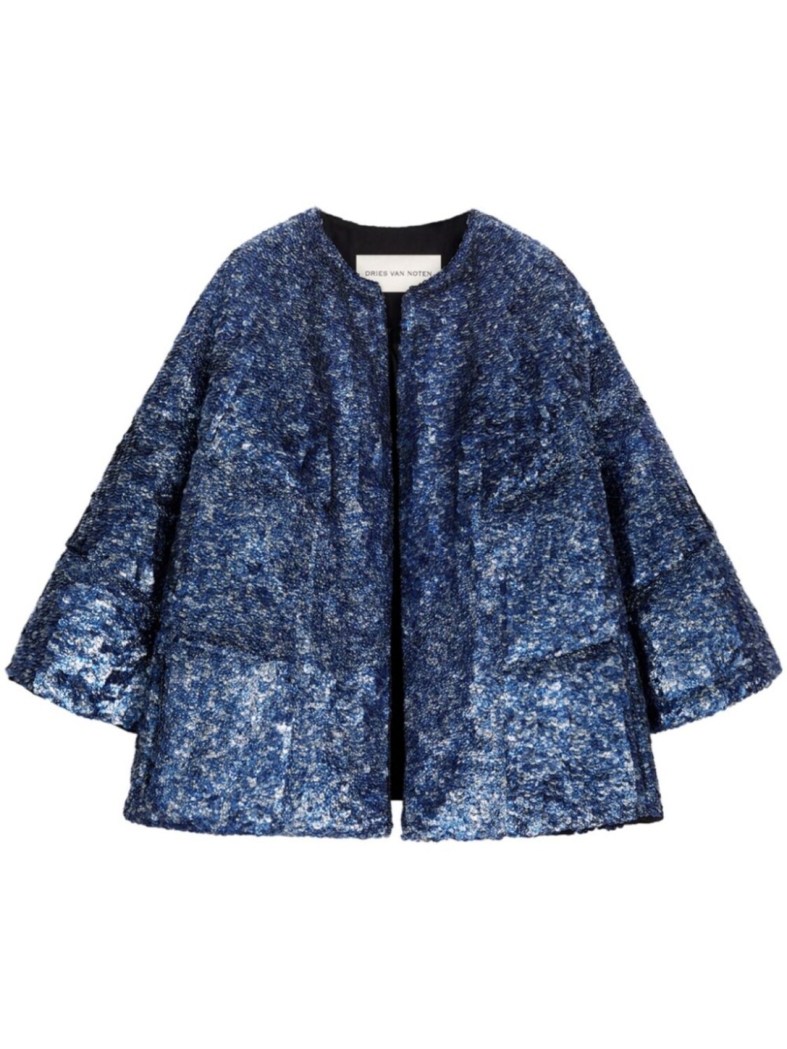 

DRIES VAN NOTEN декорированный жакет-кокон, синий