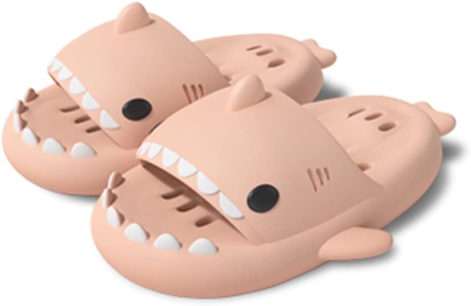 

Милые тапочки в виде акулы для пары, мягкие тапочки для женщин и мужчин, тапочки для дома с нескользящей подошвой, легкие, для дома, повседневные сандалии, массажные тапочки, материал EVA (Цвет: темно-серый, Размер: 42/43 EU) Genys