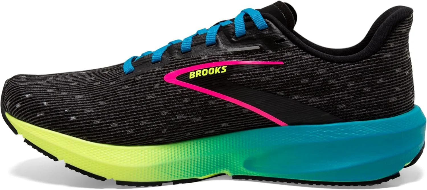 Мужские нейтральные беговые кроссовки Brooks Launch 10, черный/синий — фото 2