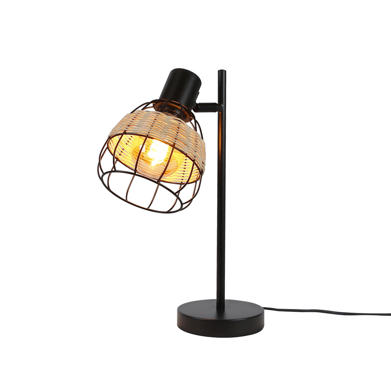 

Настольная лампа Nettlife, 13,7x16x38 см, черный