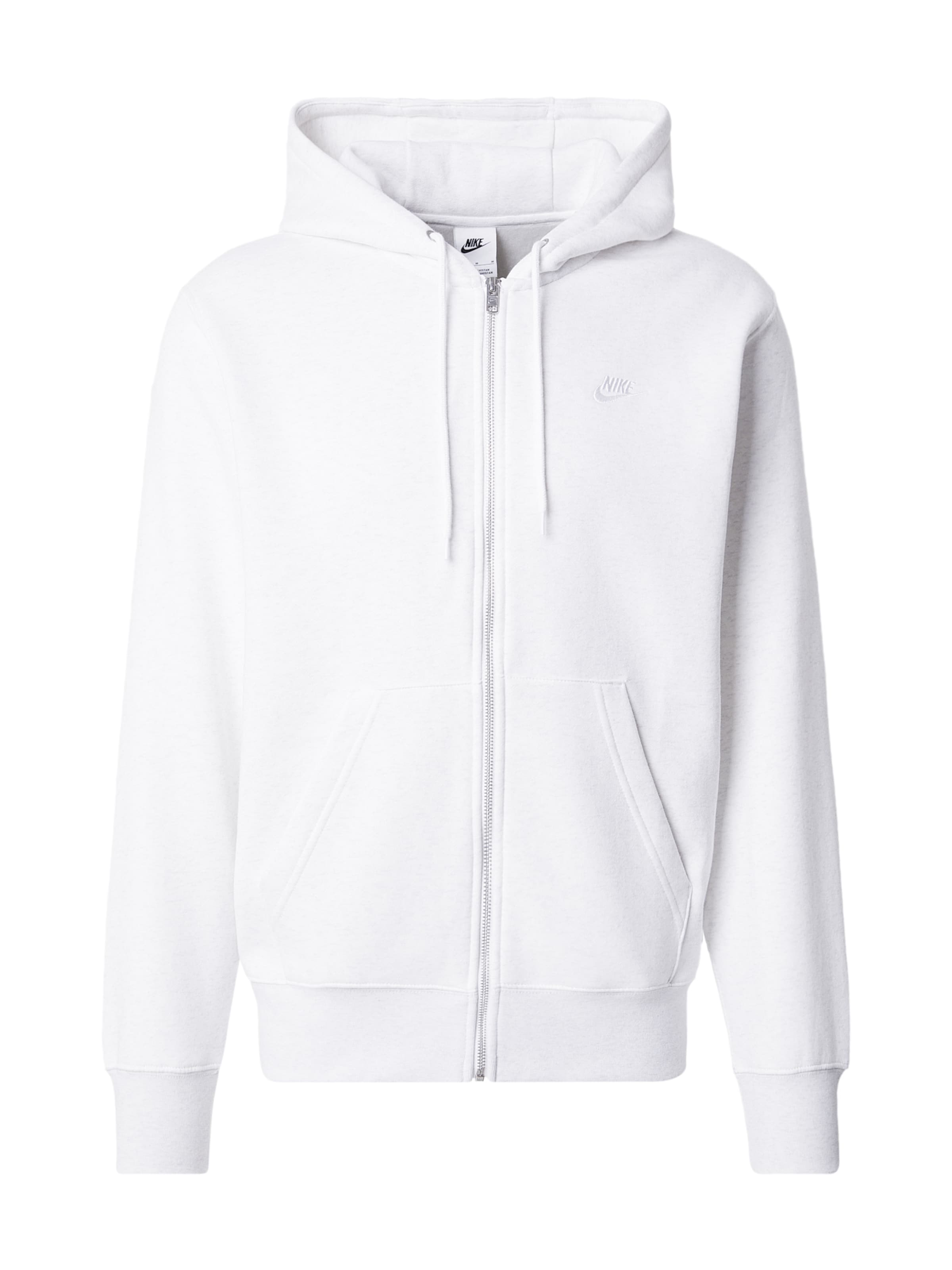 Nike Sportswear Толстовка с капюшоном на молнии 'CLUB' в цвете экрю