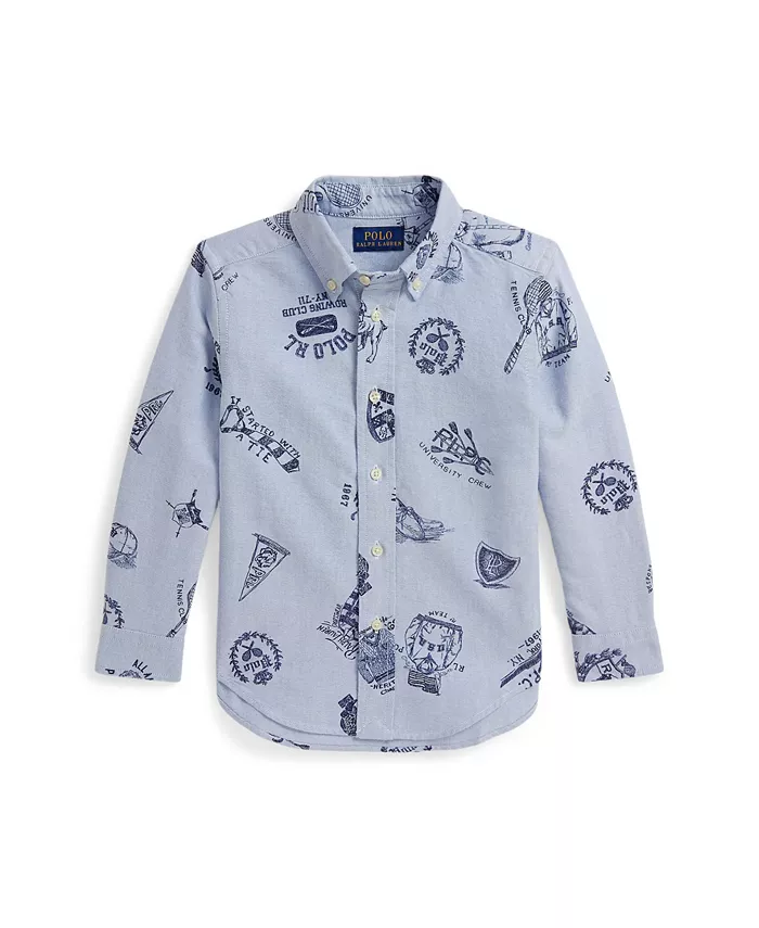 

Футболка с принтом Oxford для малышей и мальчиков Polo Ralph Lauren, мультиколор