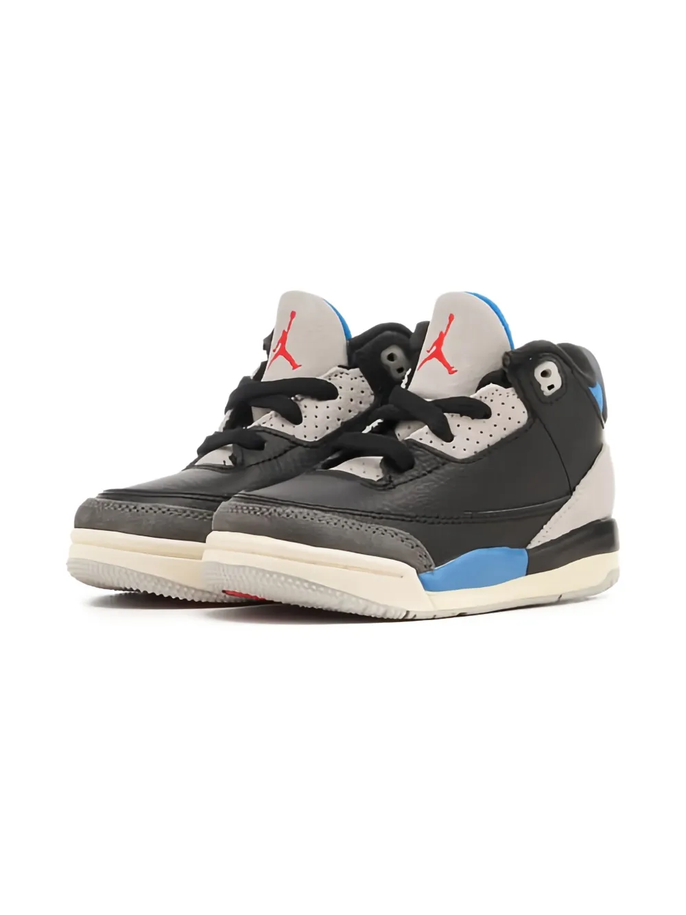 

Кроссовки со шнуровкой и кожаными вставками Jordan Kids, черный