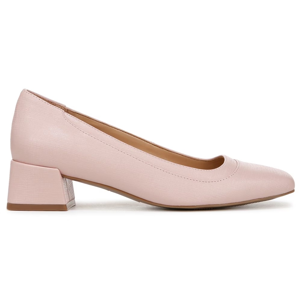 Туфли на блочном каблуке Huntley Naturalizer, cameo blush pink faux leather — фото 2