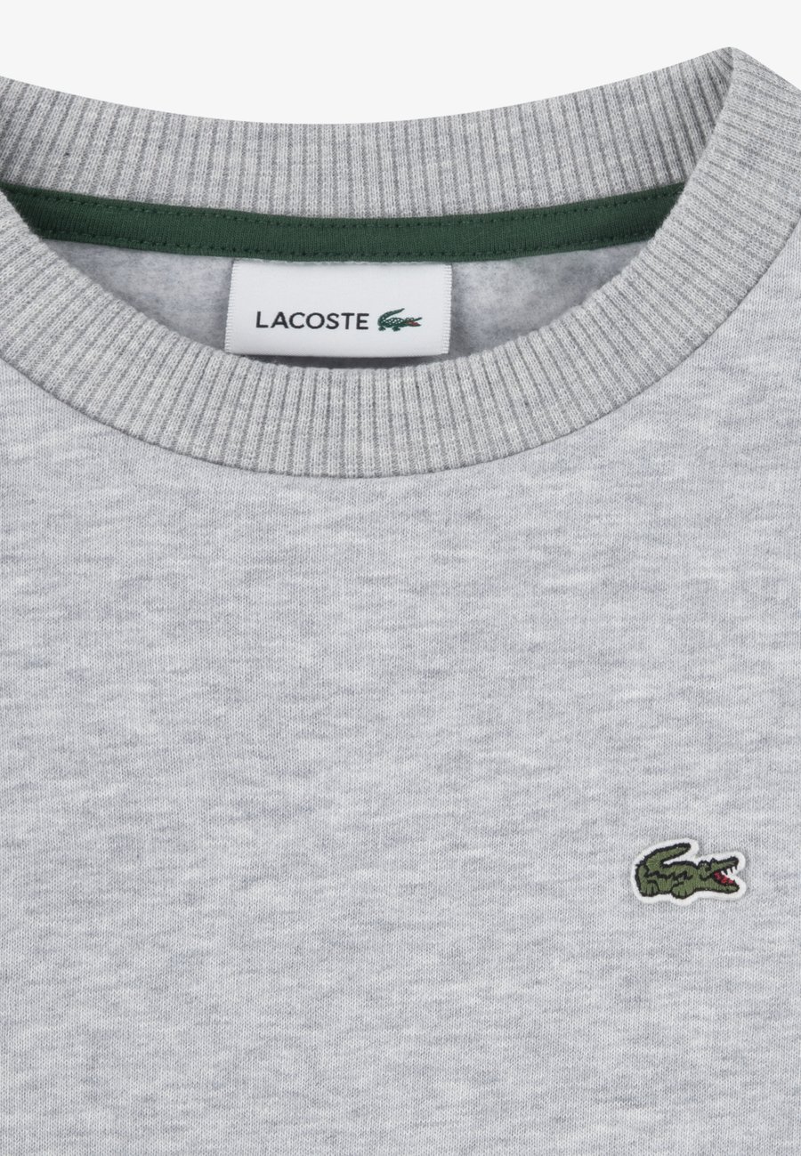 Толстовка Lacoste CORE CREW UNISEX, Argent Chine Heather/Mottled Light Grey — фото 3
