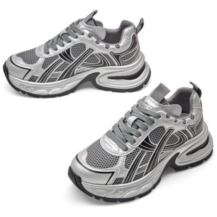 Swirl Center Массивные кроссовки Unisex TOOMANYSHOES, Серебристо-серый — фото 3