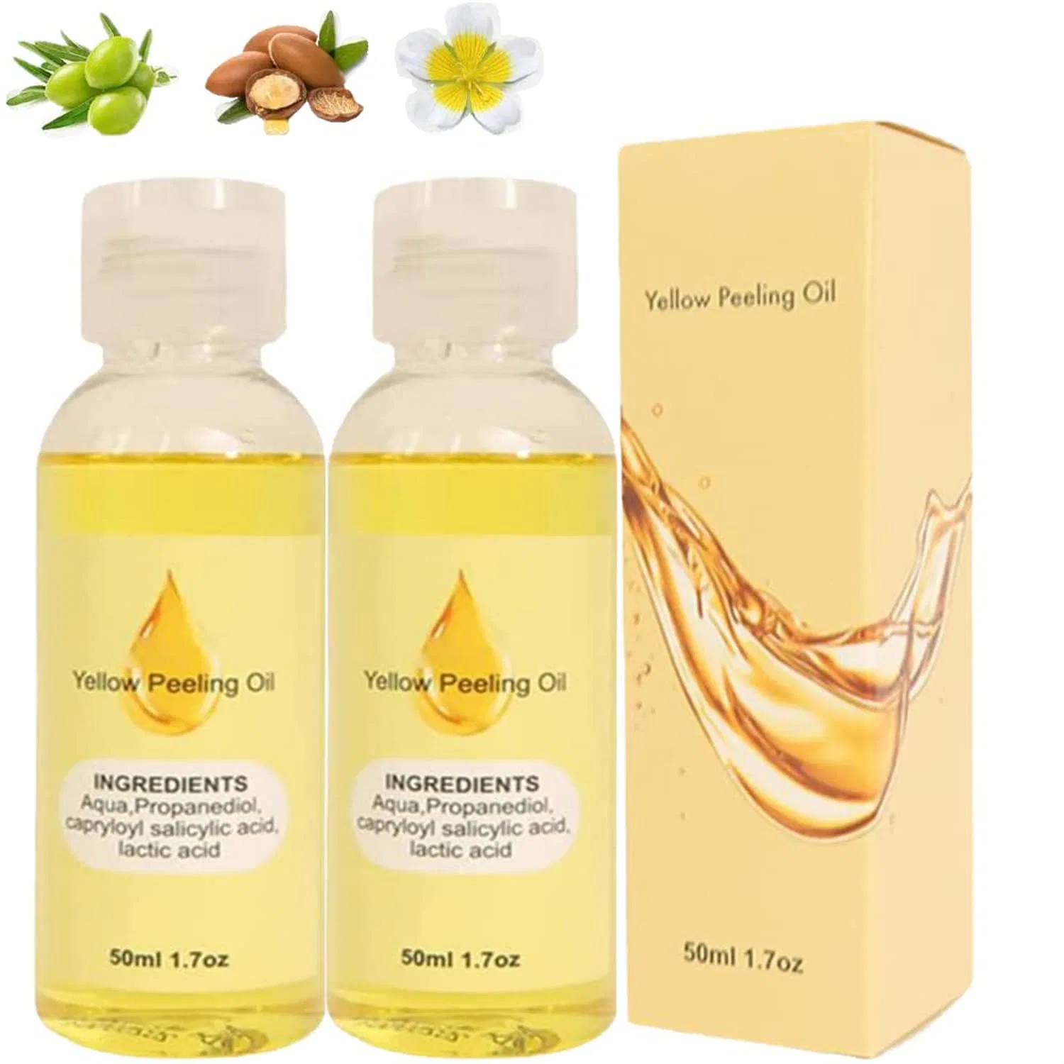 Желтое отшелушивающее масло Oilex Natural Spots Whitening для тела и лица, 50 мл (2 шт.) Pelinuar, Pack Of 2