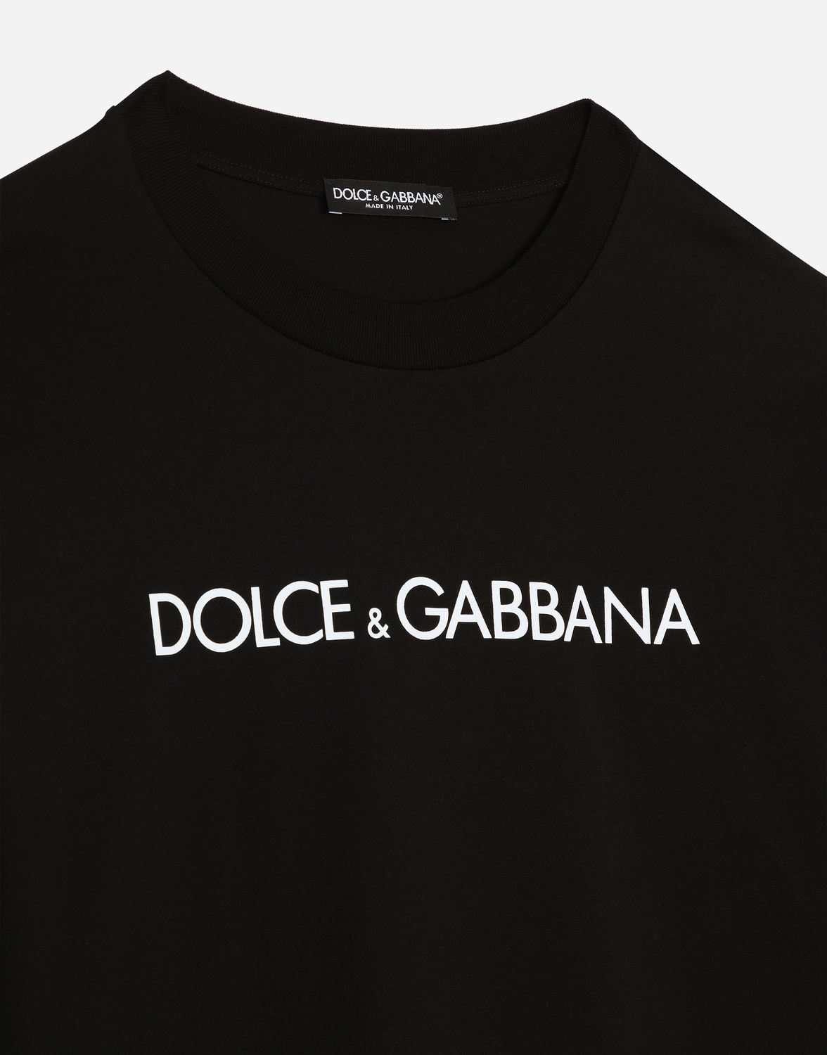 Хлопковая футболка с короткими рукавами с надписью dolce&gabbana Dolce & Gabbana, черный — фото 3