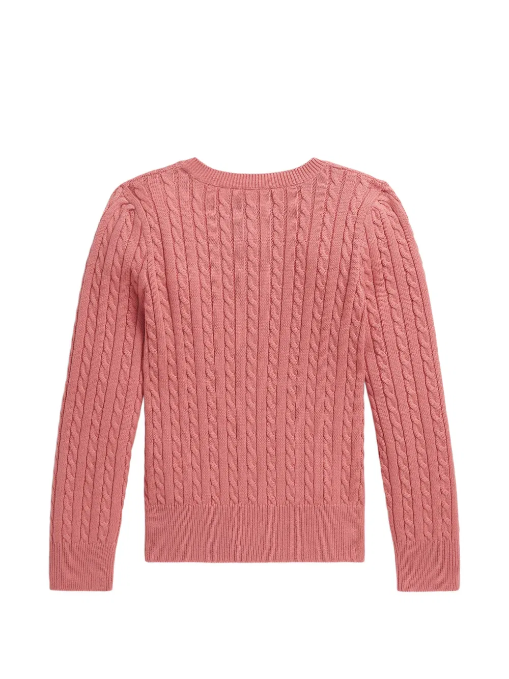 Кардиган крупной вязки на пуговицах Polo Ralph Lauren Kids, розовый — фото 2