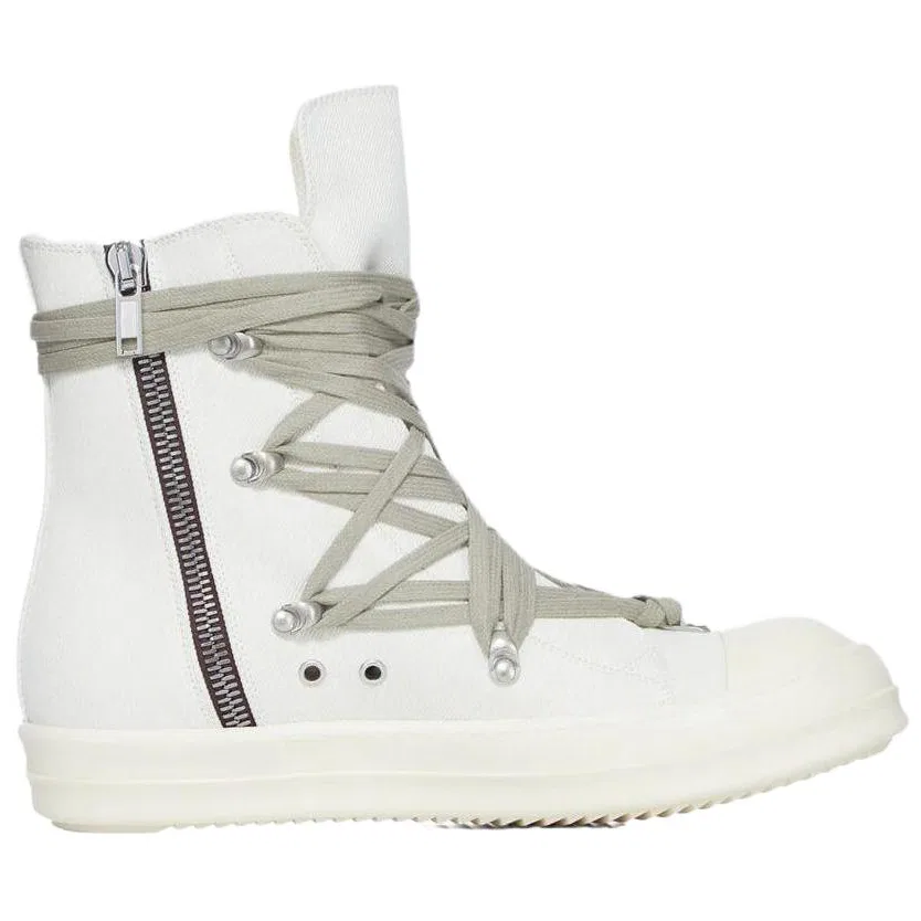 Кеды высокие Temple Megalace Rick Owens DRKSHDW белые — фото 3