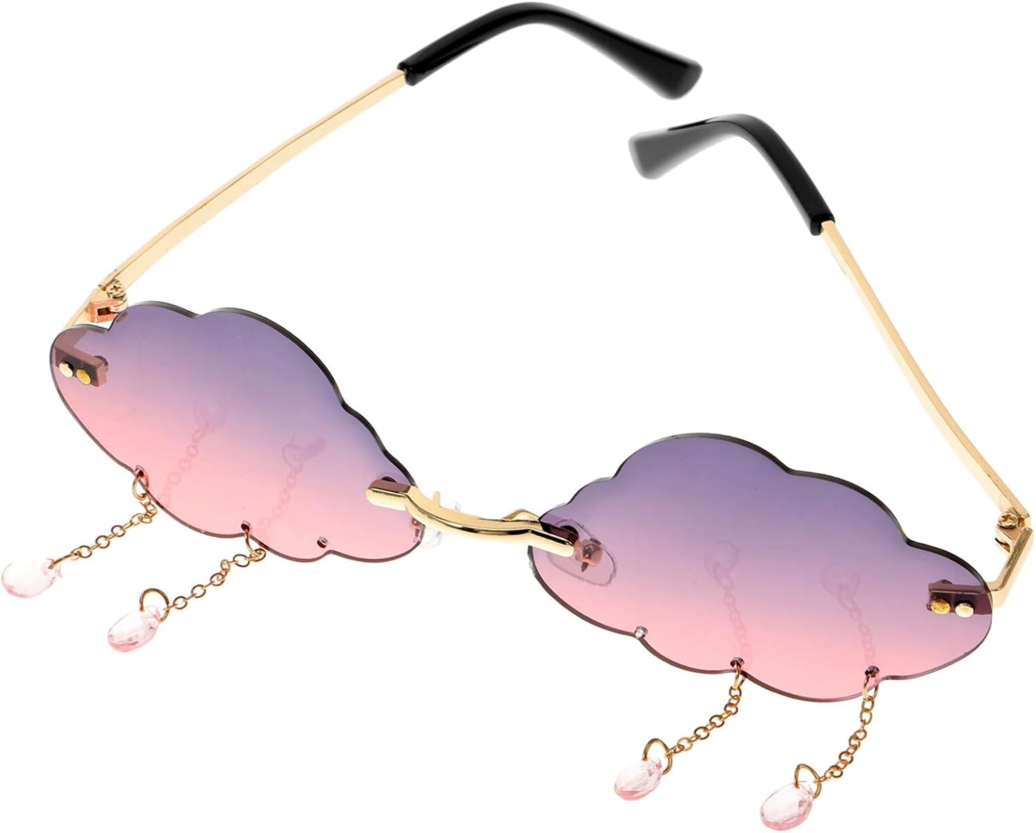 

Солнцезащитные очки BESPORTBLE с подвеской в ​​виде ракушки для женщин, очки с фотографическим дизайном в виде ракушки, светло-золотистая оправа неправильной формы для уличного стиля и активного отдыха