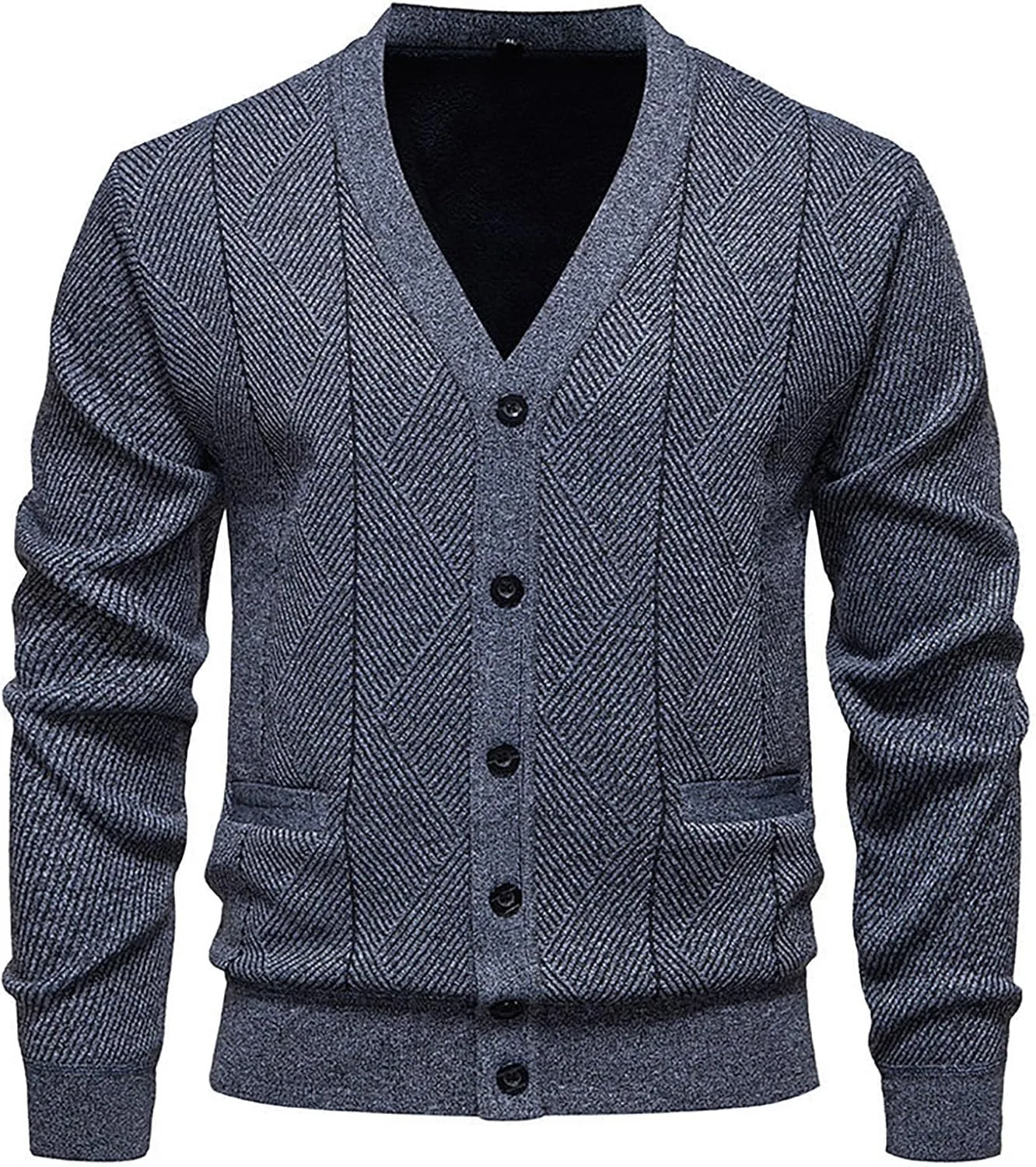 

Мужской свитер с длинным рукавом и V-образным вырезом