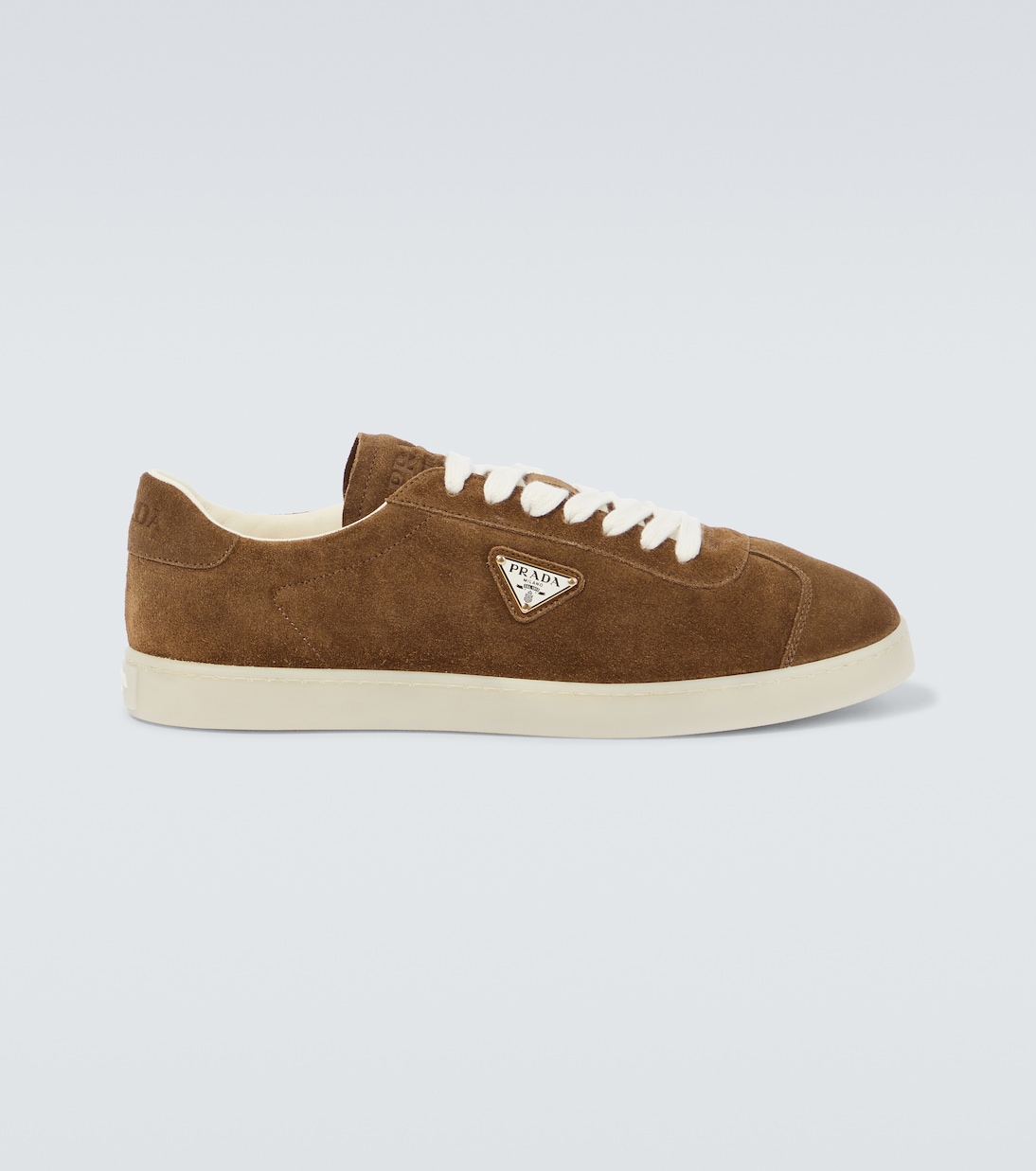 

Лаконичные замшевые кроссовки Lane Prada, Sigaro