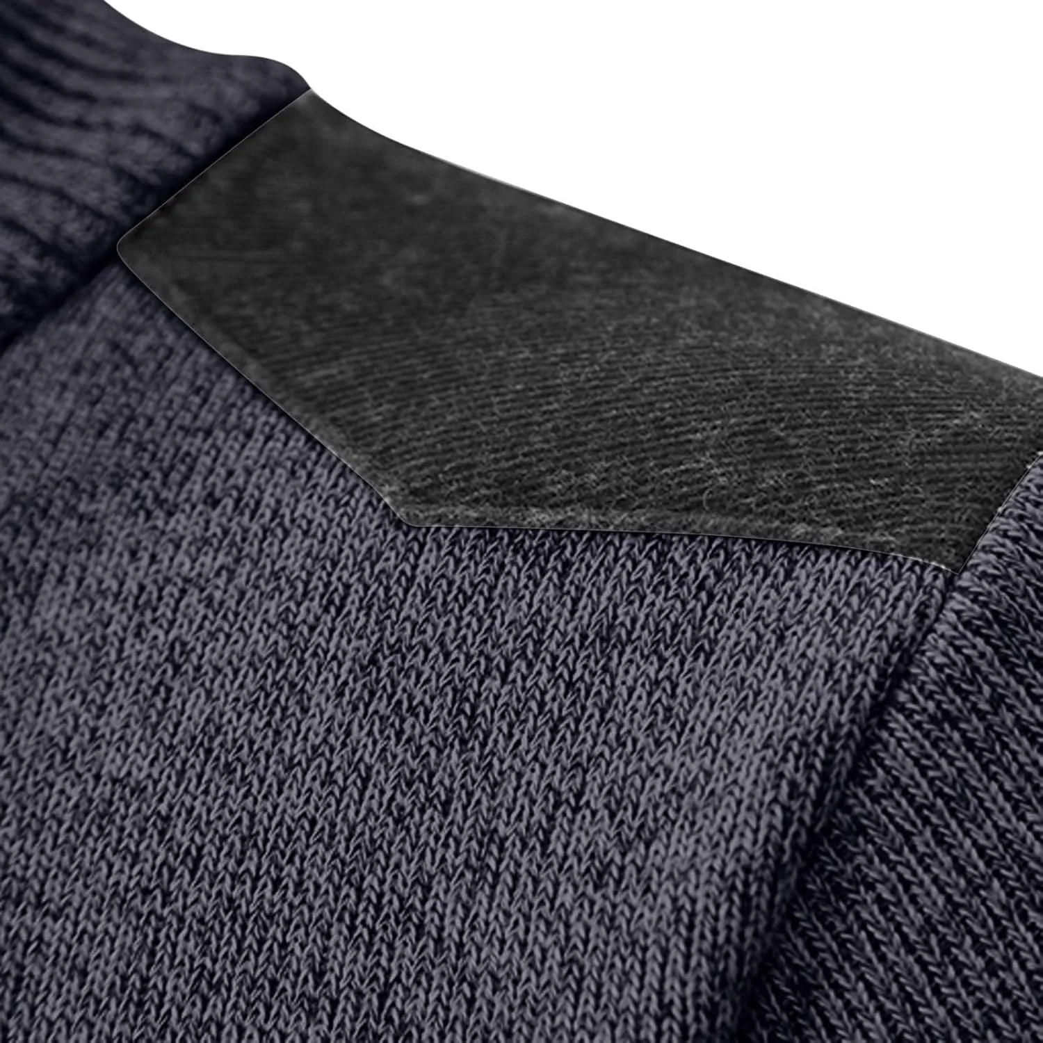 Толстовка-полузип мужская вязаная водолазка slim fit теплый свитер color block — фото 3