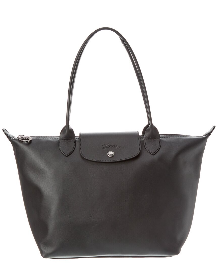 

Кожаная сумка-тоут Longchamp Le Pliage Xtra среднего размера, черный