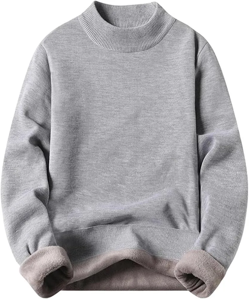 

Мужской вязаный свитер с полувысоким воротником