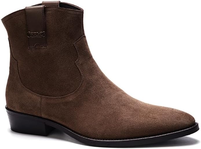 

Мужские ковбойские сапоги Carlos Santana Zappa, Застежка-молния, Резиновая подошва и мягкая стелька, Верх из кожи теленка, Cafe Brown Suede