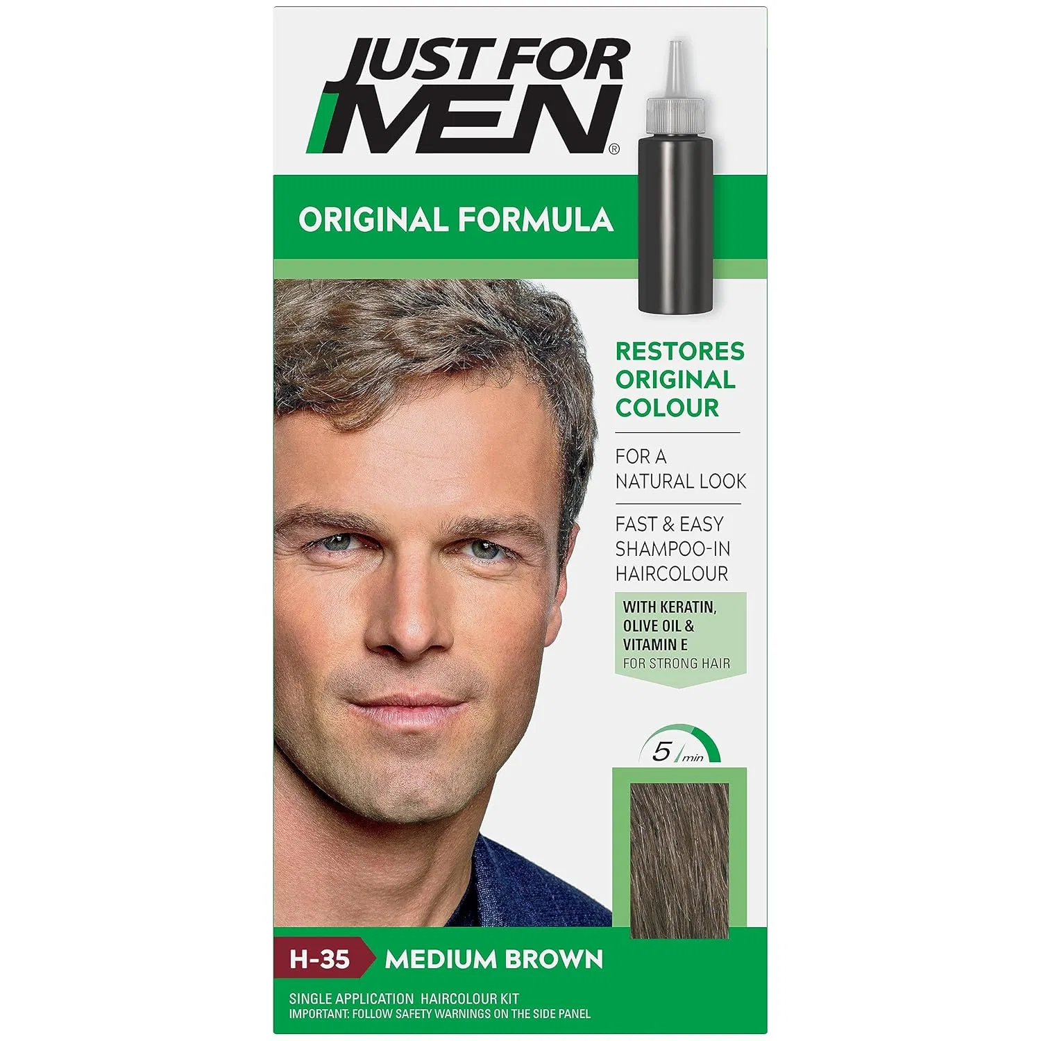 Краска для волос Just For Men Formula в оттенке Medium Brown, H35 Just For Men
